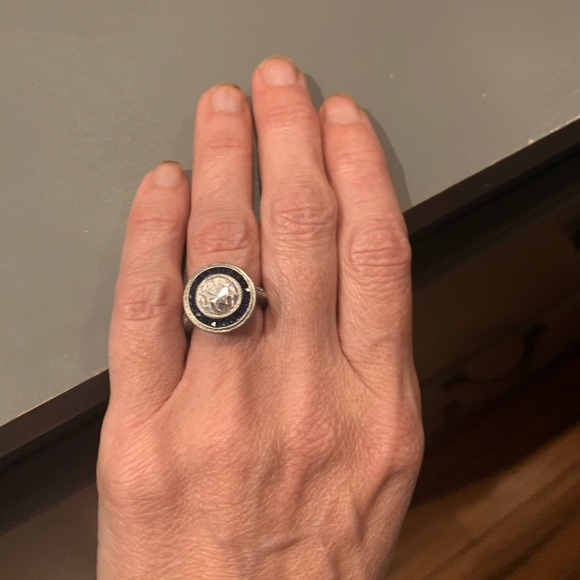 Art Deco 2 ct  old European Cz ring - Picture 6 of 7